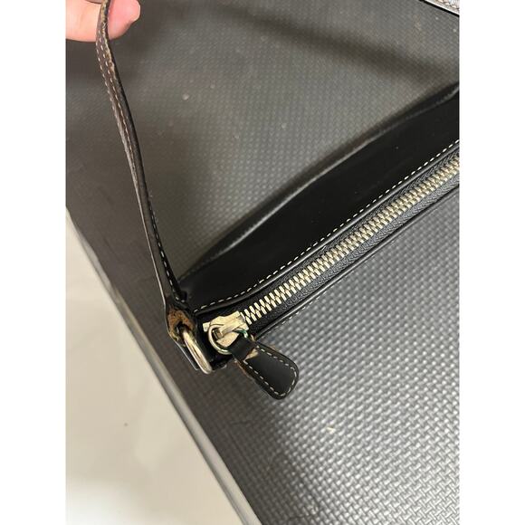 Vintage Coach Hampton 7785 Mini Black All Leather Demi Shoulder Bag 90s Y2K - Picture 8 of 12